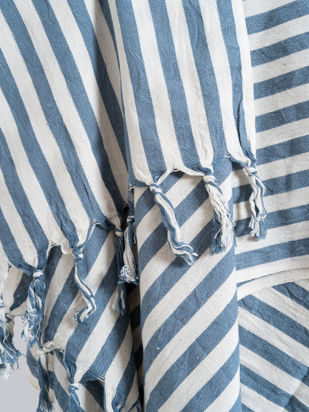 Girit Blue Cotton Linen Towel Eastern Woven