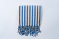 Girit Dark Blue Cotton Linen Towel Eastern Woven