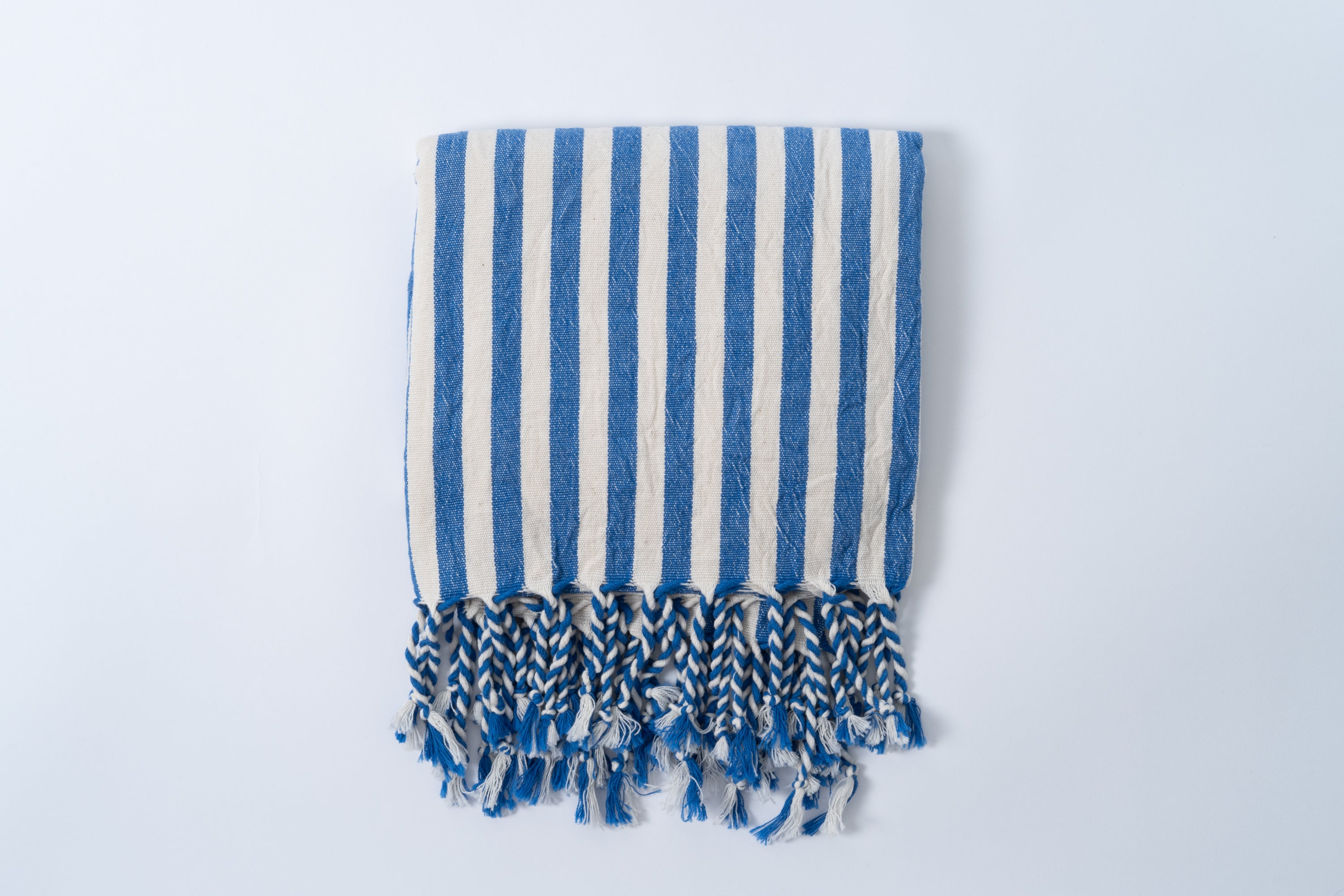 Girit Dark Blue Cotton Linen Towel Eastern Woven