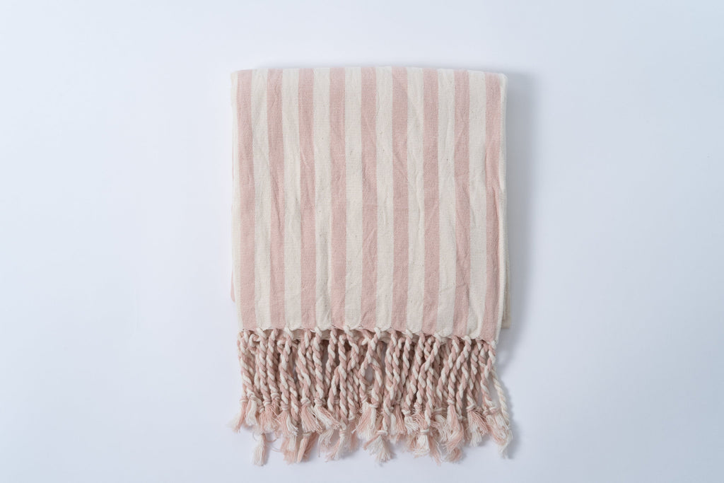Girit Salmon Cotton Linen Towel Eastern Woven