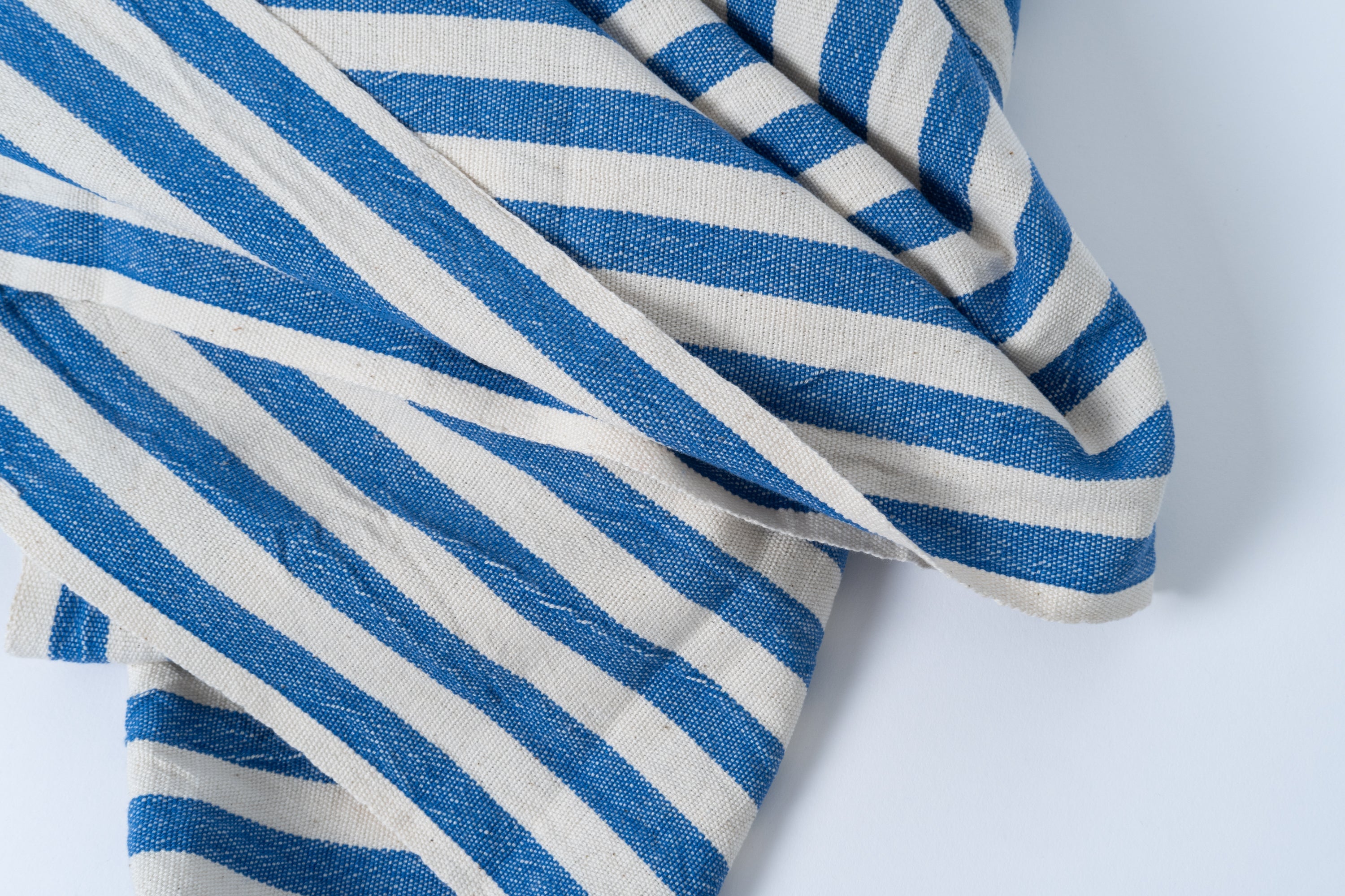 Girit Dark Blue Cotton Linen Towel Eastern Woven