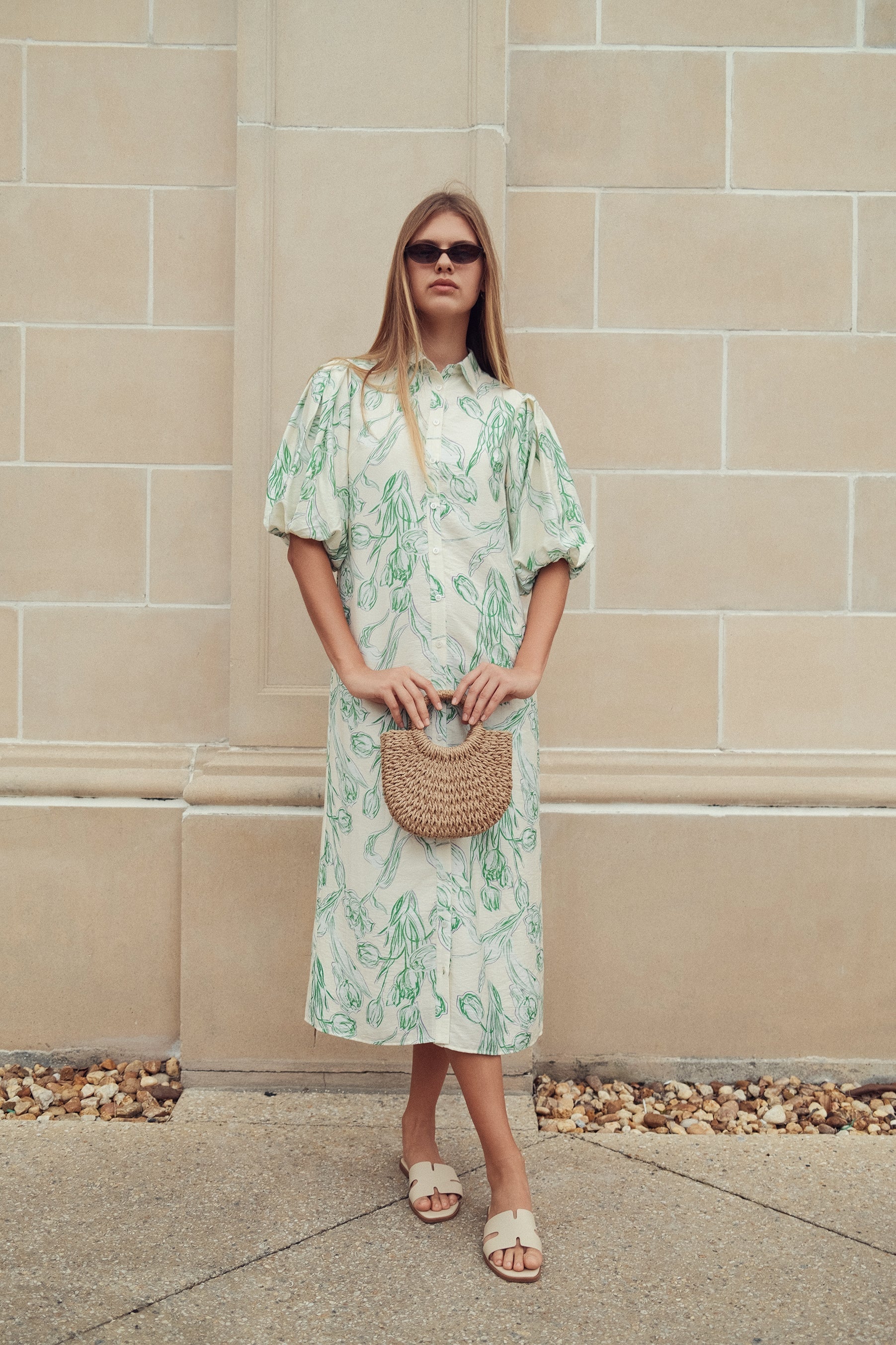 FLORAL LINEN DRESS profile-nyc