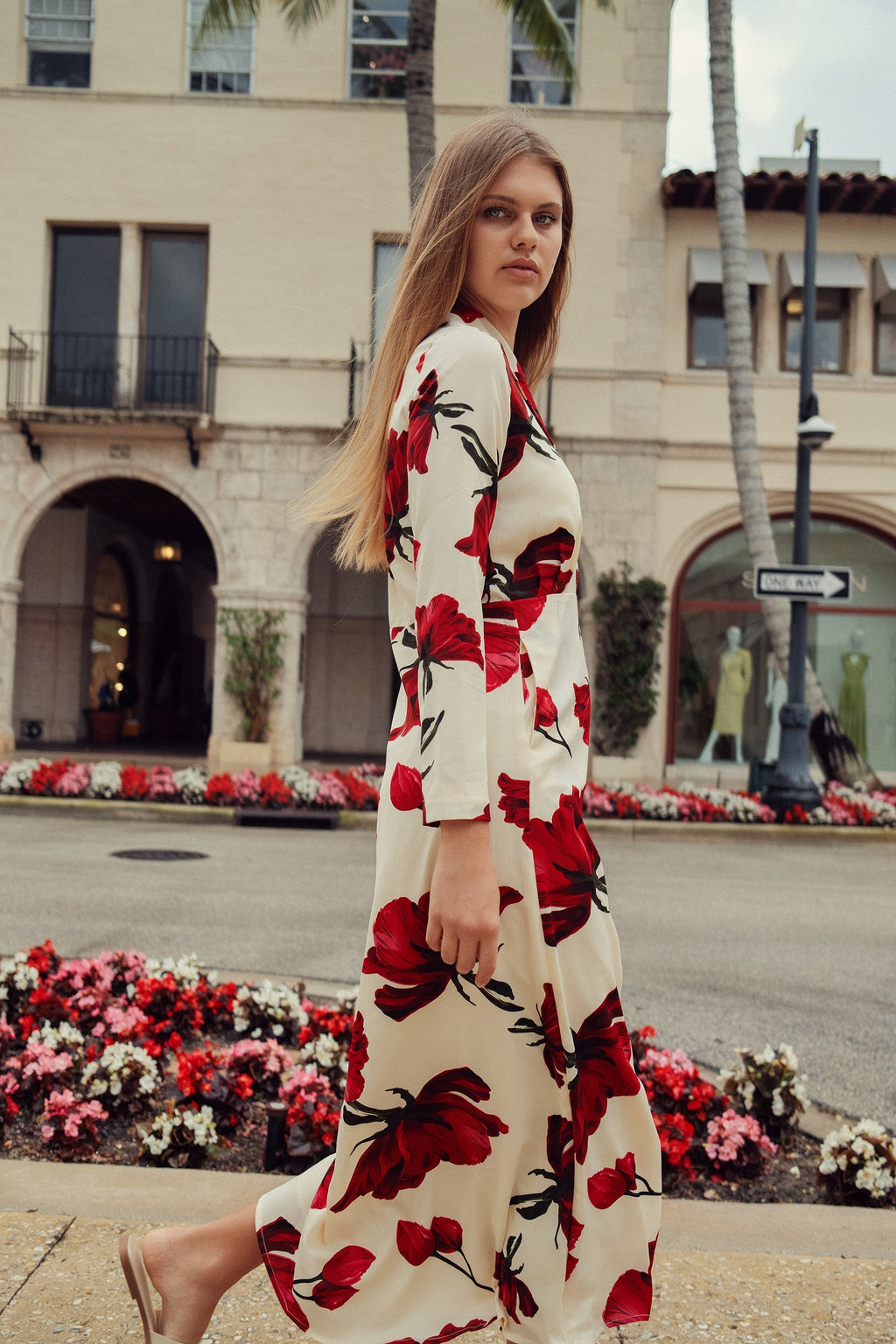 Rose Faux Wrap Dress profile-nyc