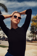 FAUX WRAP MODAL T SHIRT profile-nyc