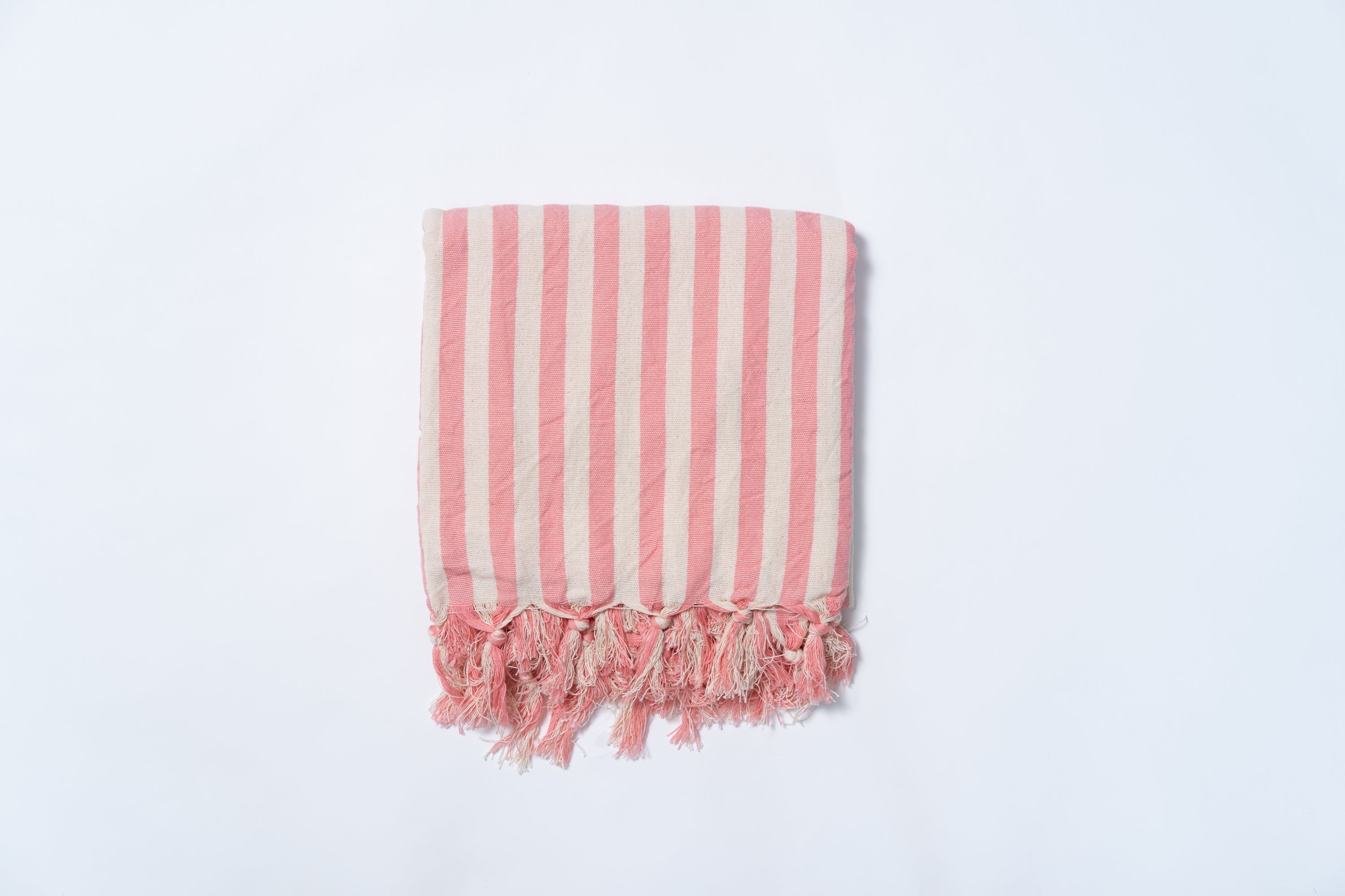 Girit Pink Cotton Linen Towel Eastern Woven