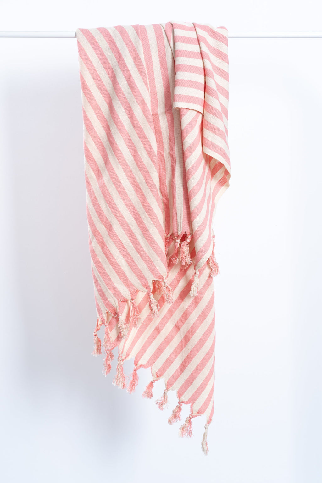 Girit Pink Cotton Linen Towel Eastern Woven
