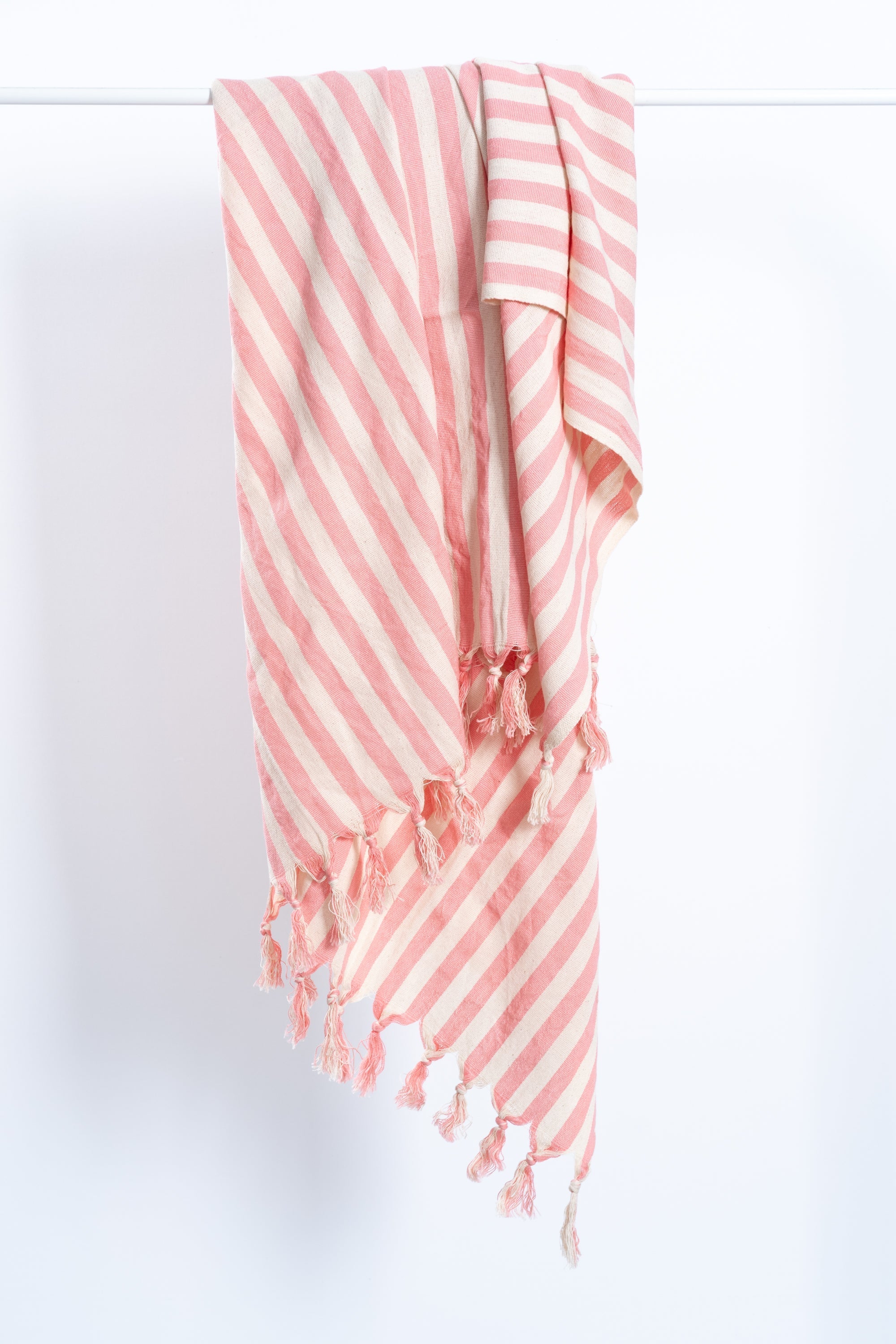 Girit Pink Cotton Linen Towel Eastern Woven