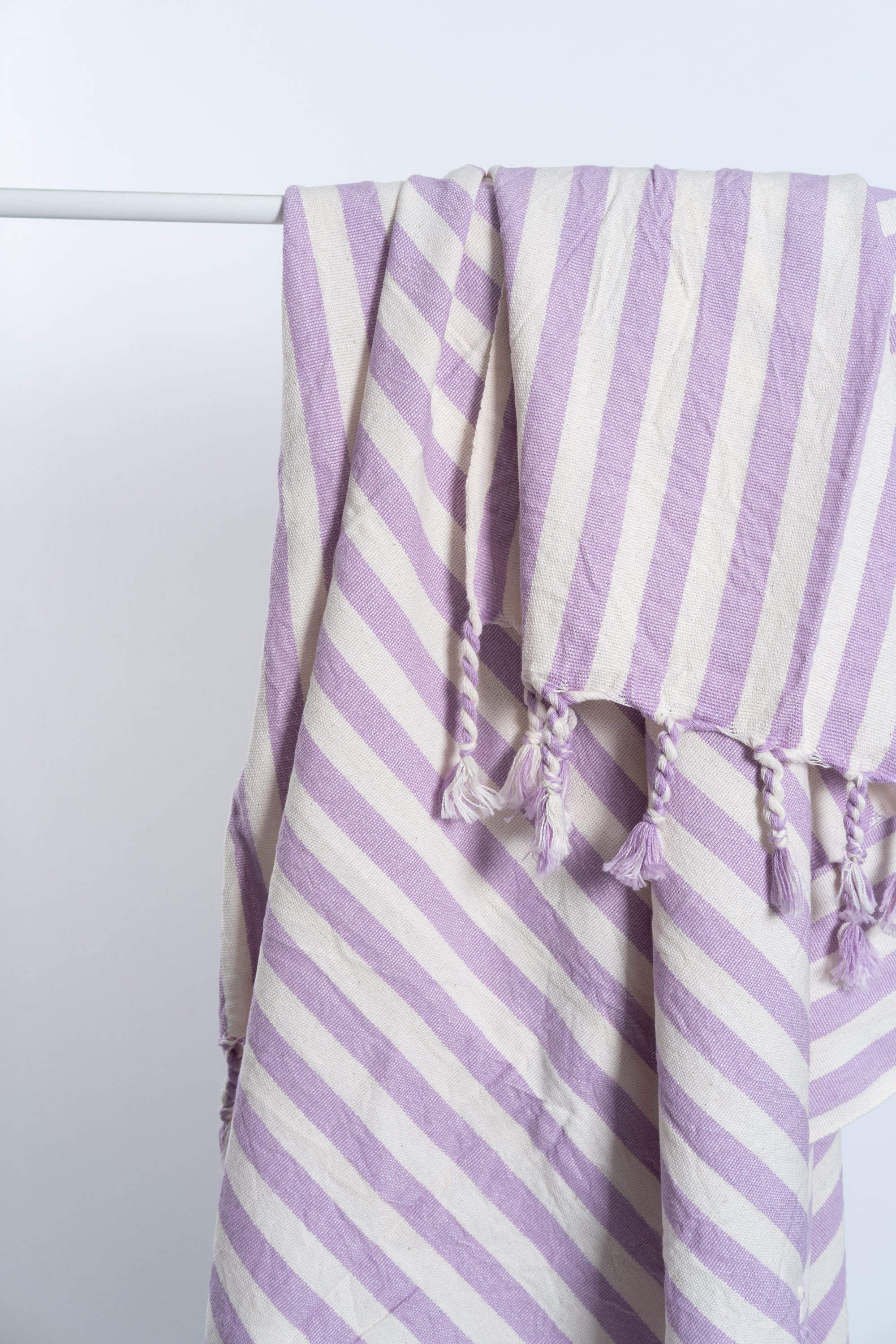 Girit Lilac Cotton Linen Towel Eastern Woven