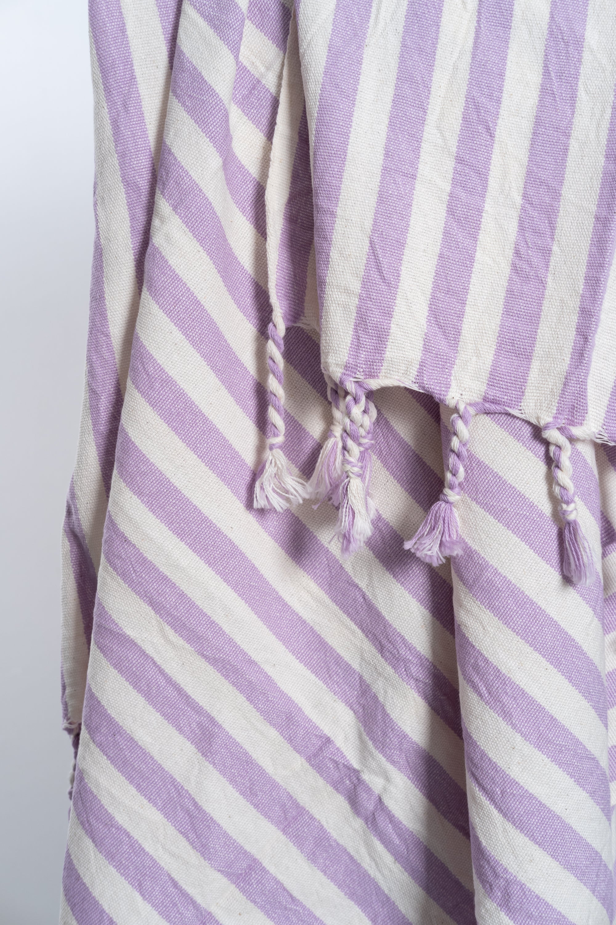Girit Lilac Cotton Linen Towel Eastern Woven