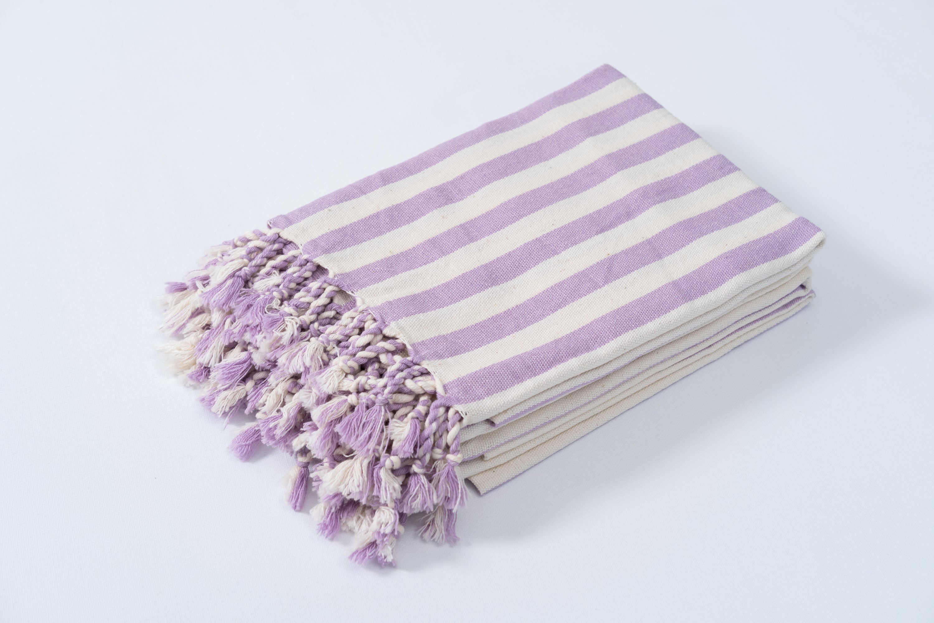 Girit Lilac Cotton Linen Towel Eastern Woven