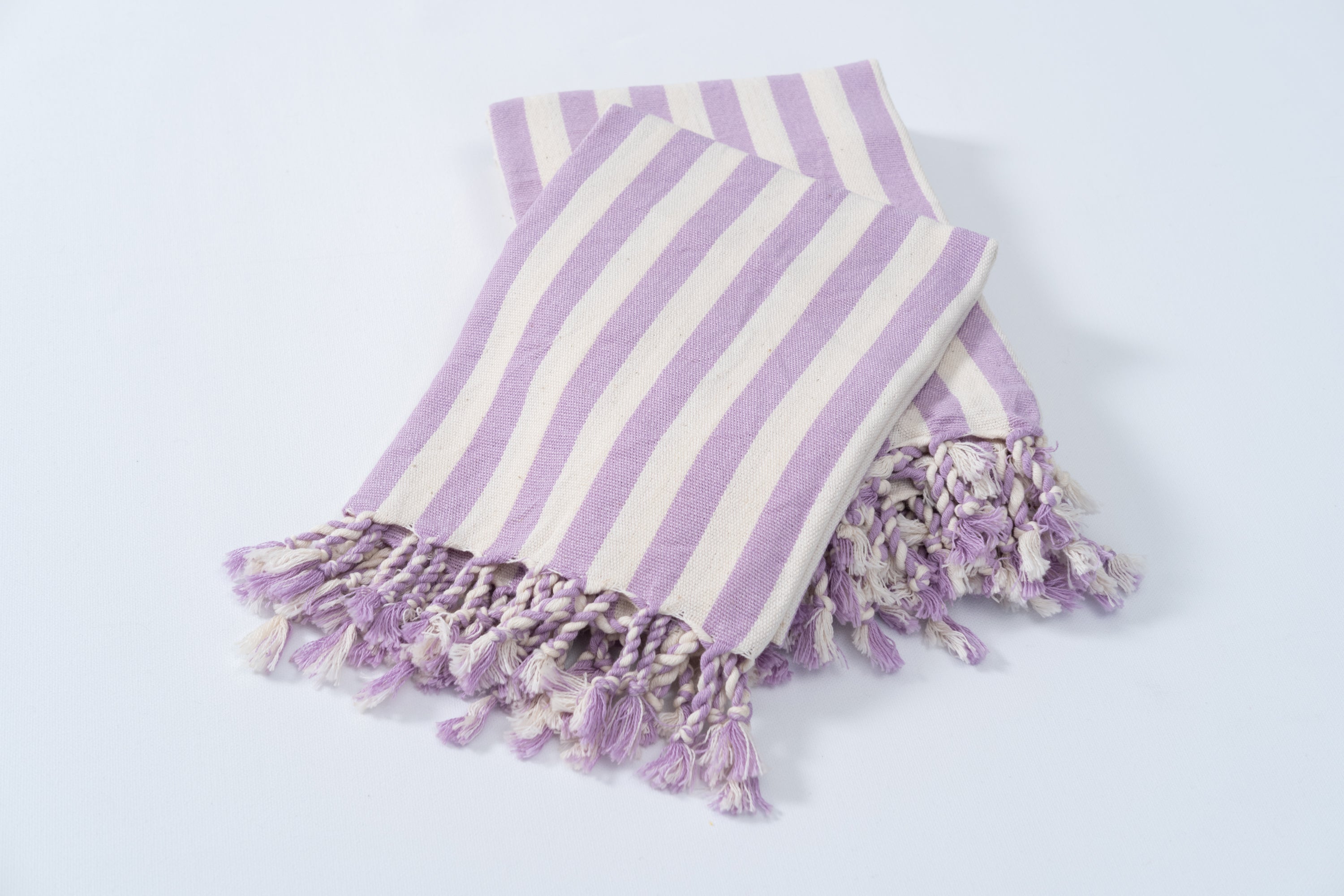 Girit Lilac Cotton Linen Towel Eastern Woven