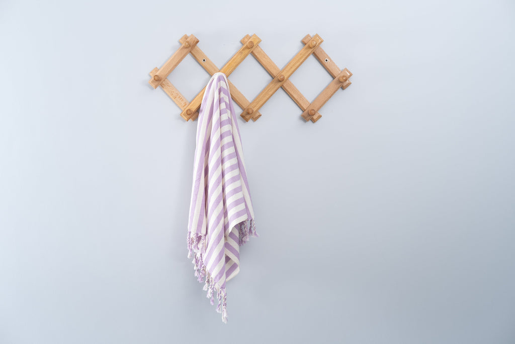 Girit Lilac Cotton Linen Towel Eastern Woven