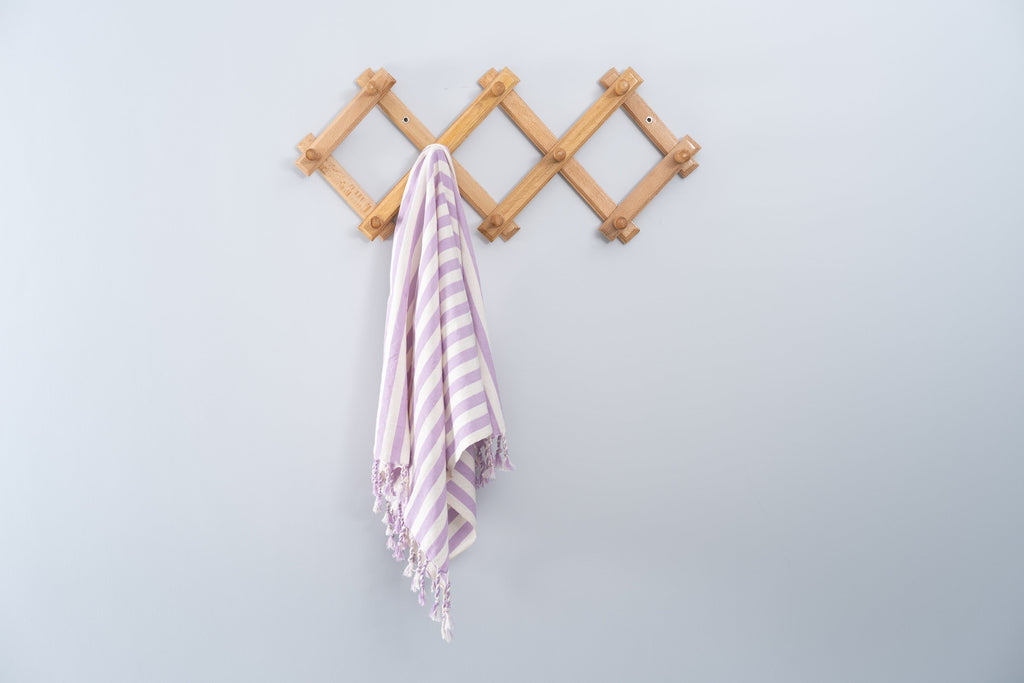 Girit Lilac Cotton Linen Towel Eastern Woven