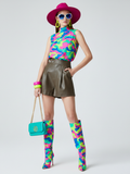 DUMBO Vegan Leather High-Waist Shorts BYMANYC ® New York BYMANYC ® New York