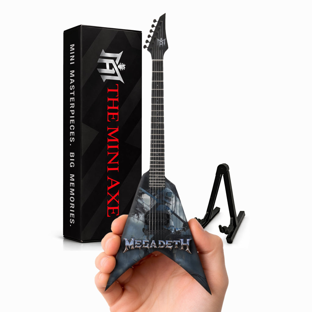 Megadeth "Peace Sells..." and "Dystopia" Collectible Miniature Guitar Set The Mini Axe