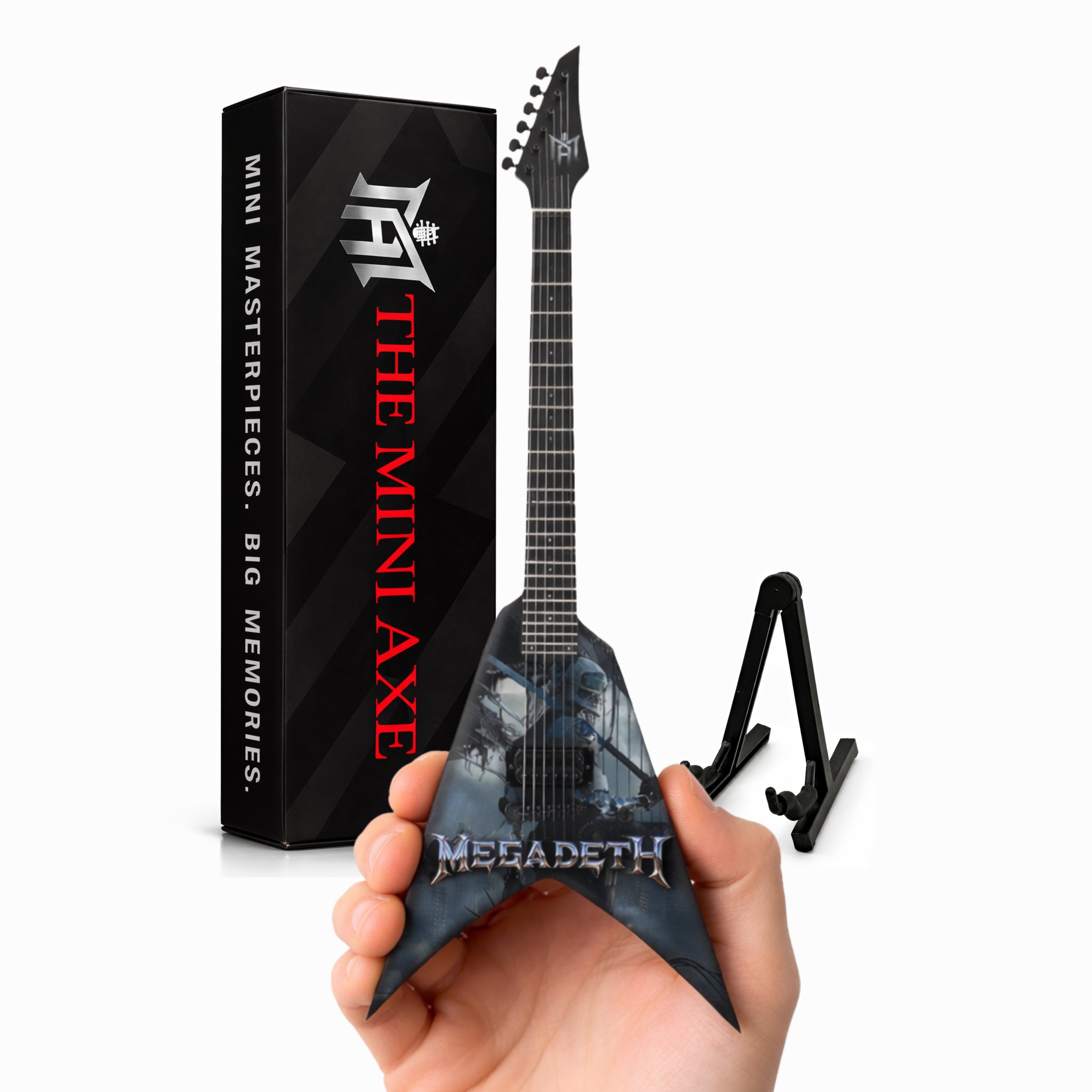 Megadeth "Peace Sells..." and "Dystopia" Collectible Miniature Guitar Set The Mini Axe