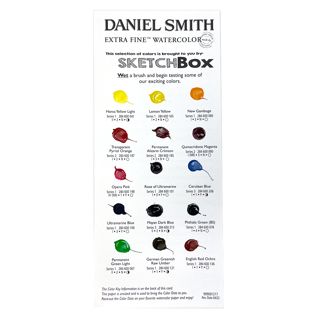 Daniel Smith Custom Dot Card 16 color ShopSketchBox