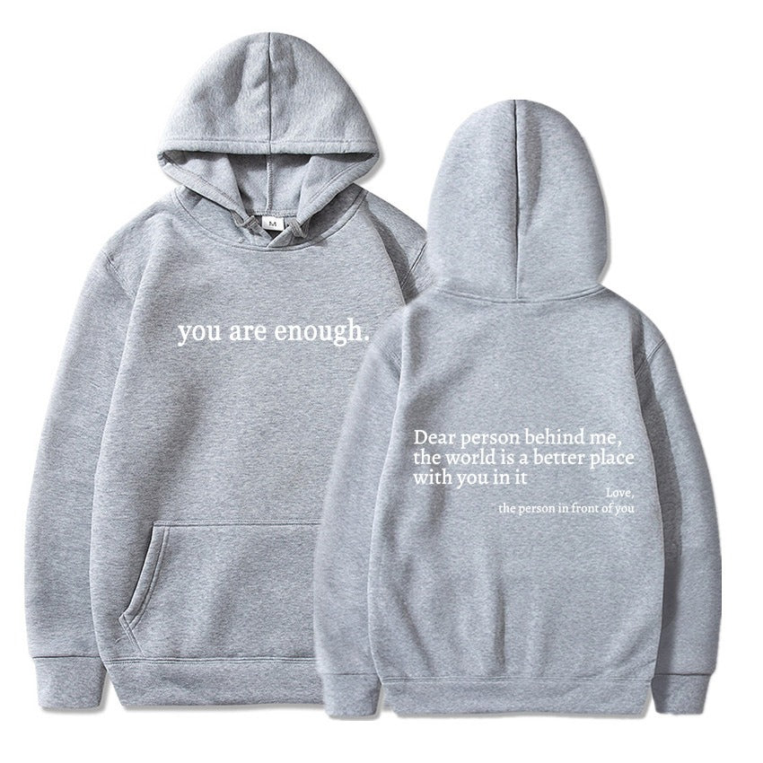 ''Dear Person Behind Me'' Plush Hoodie Gentleman.Clothing