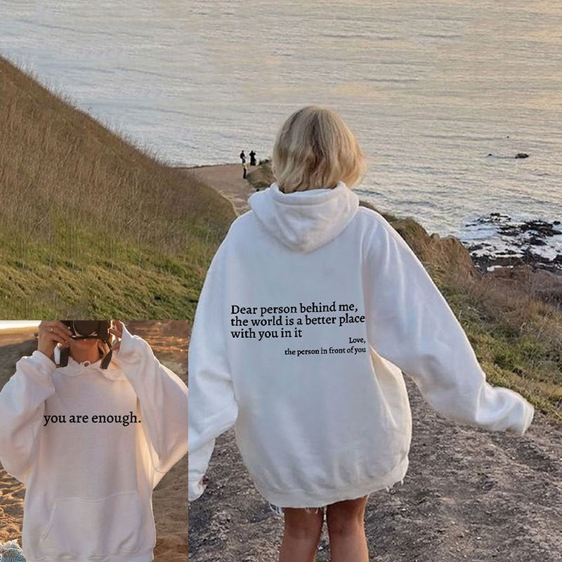 ''Dear Person Behind Me'' Plush Hoodie Gentleman.Clothing