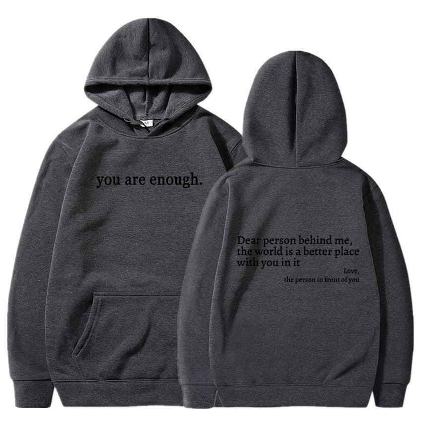 ''Dear Person Behind Me'' Plush Hoodie Gentleman.Clothing