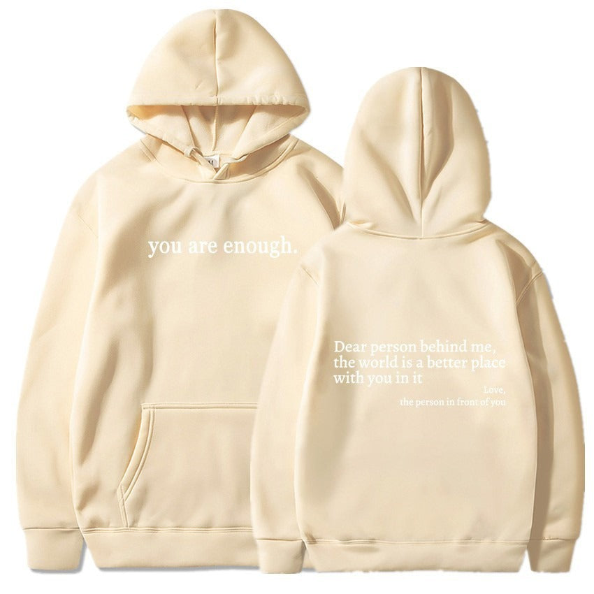 ''Dear Person Behind Me'' Plush Hoodie Gentleman.Clothing