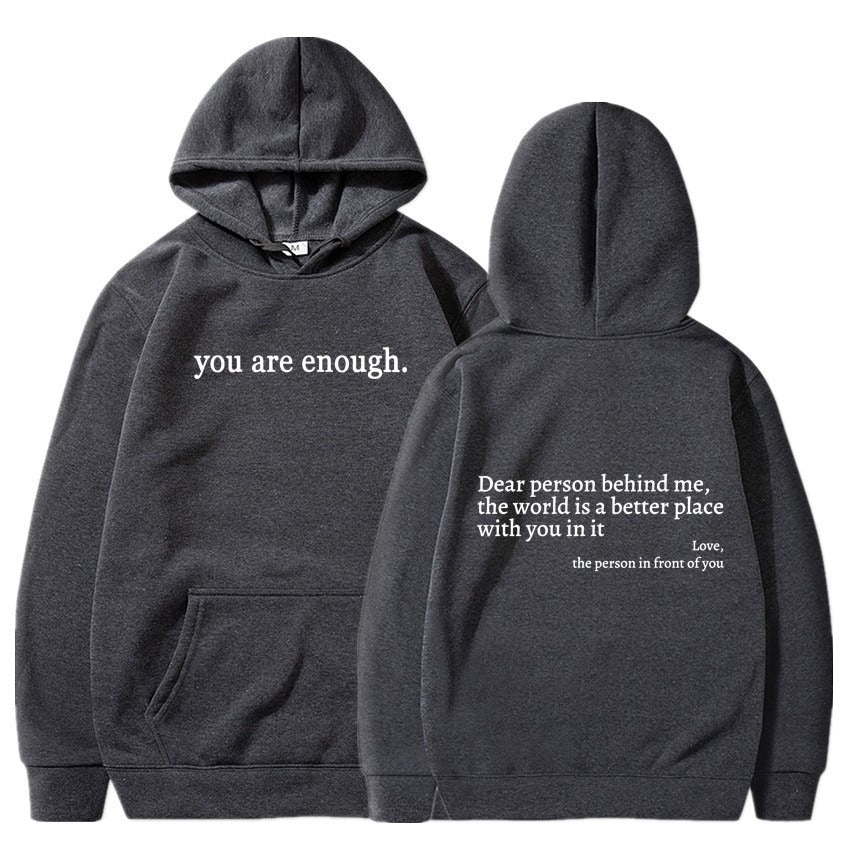 ''Dear Person Behind Me'' Plush Hoodie Gentleman.Clothing