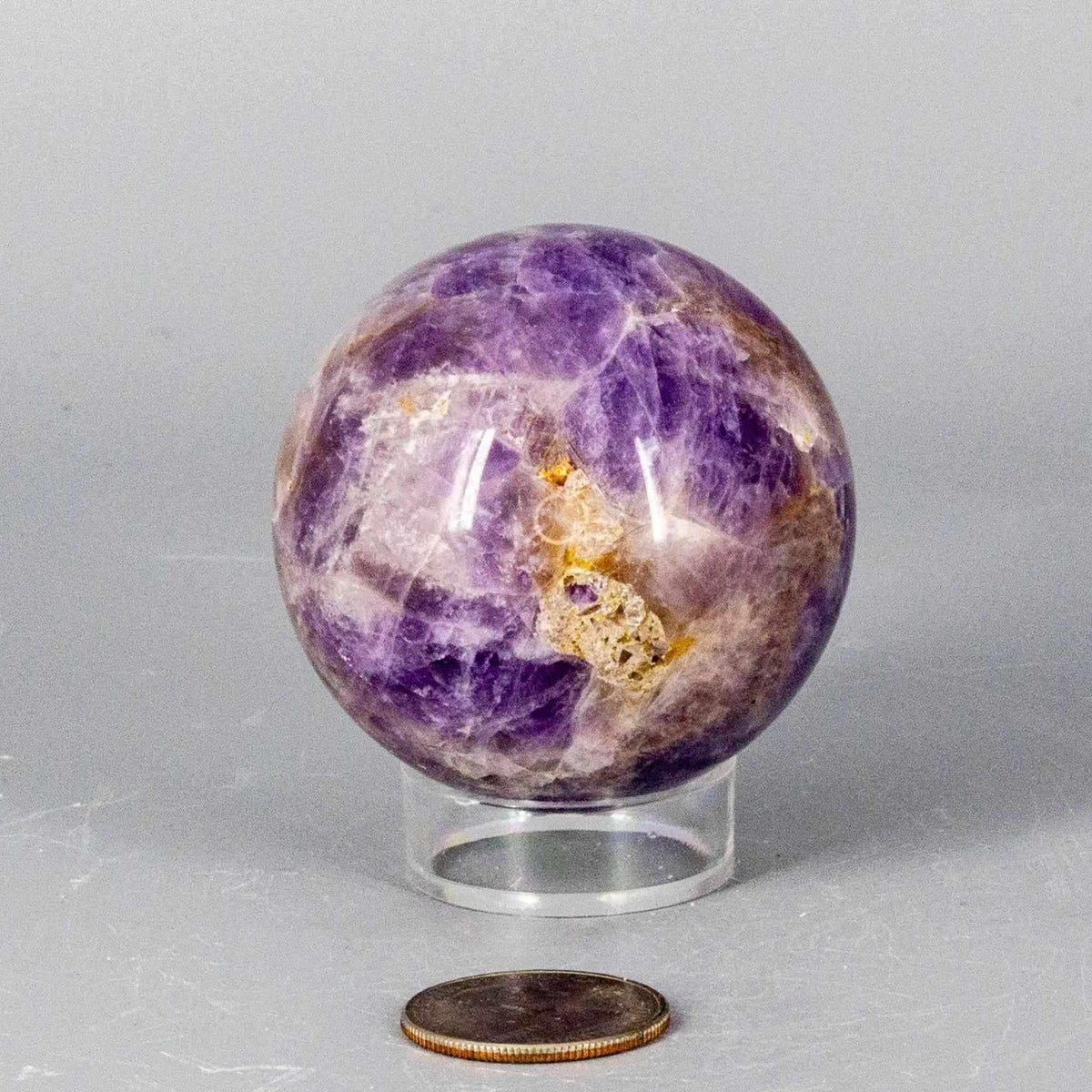 Dream Amethyst Crystal Sphere Polished Natural Specimen Crystal Destiny