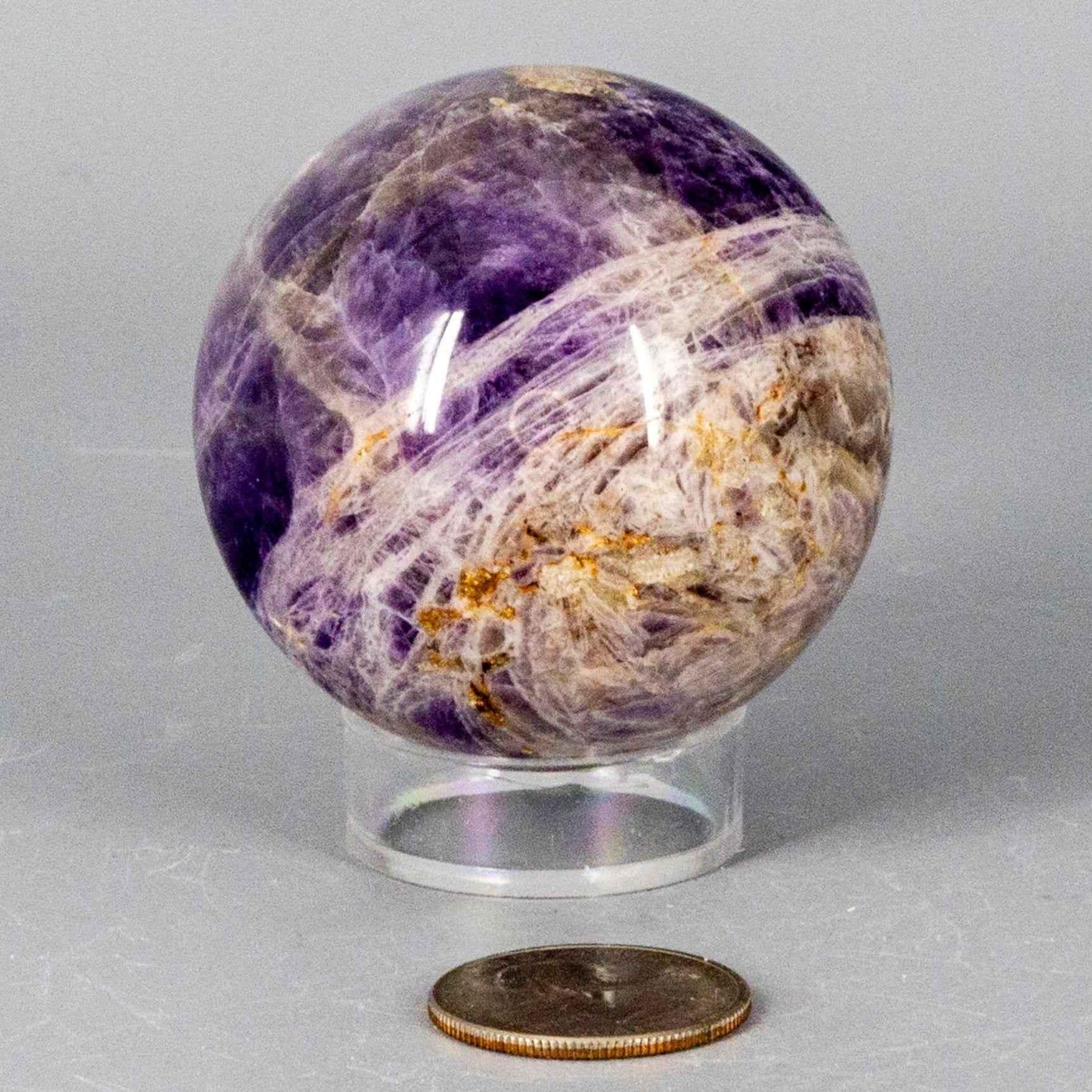 Dream Amethyst Crystal Sphere Polished Natural Specimen Crystal Destiny
