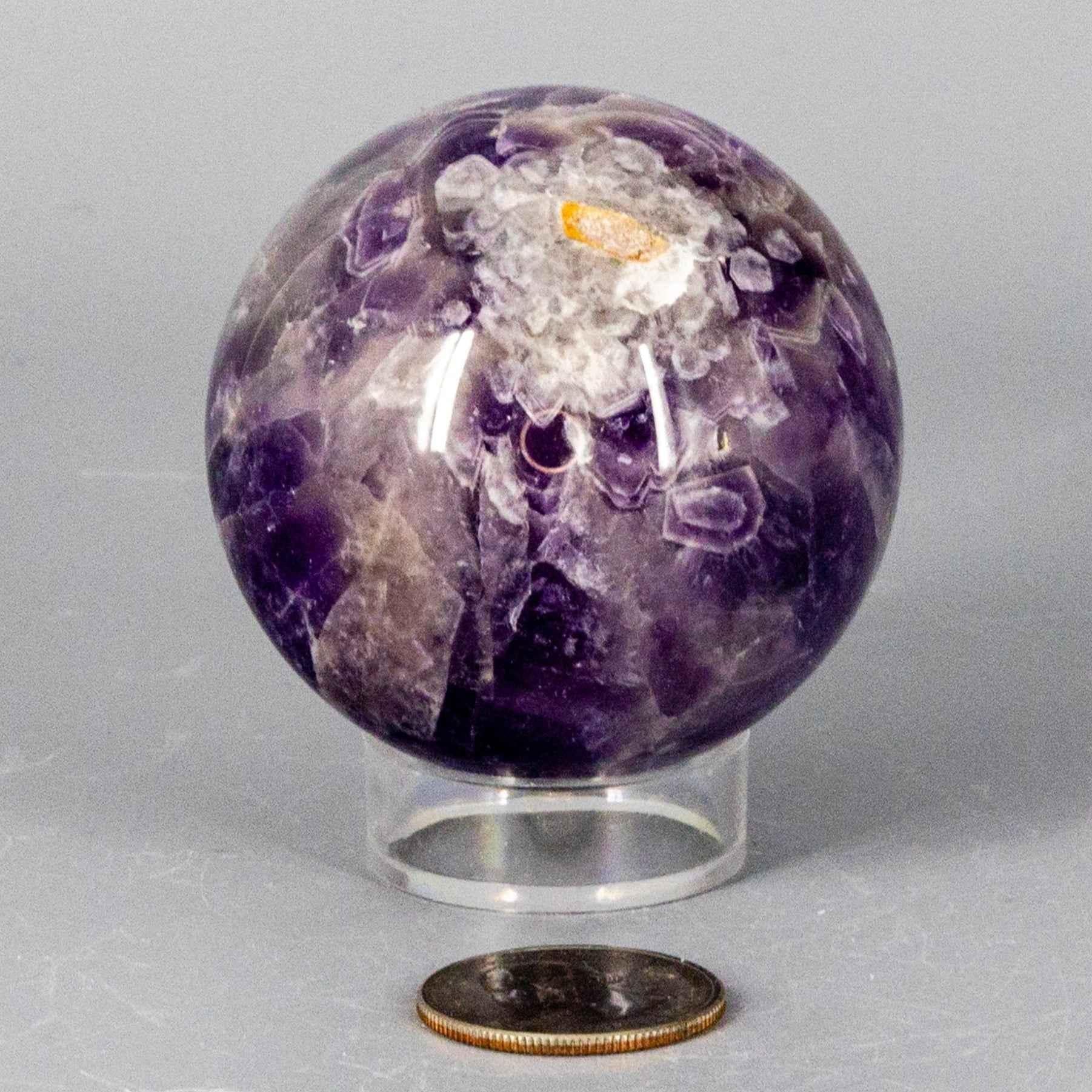 Dream Amethyst Crystal Sphere Polished Natural Specimen Crystal Destiny