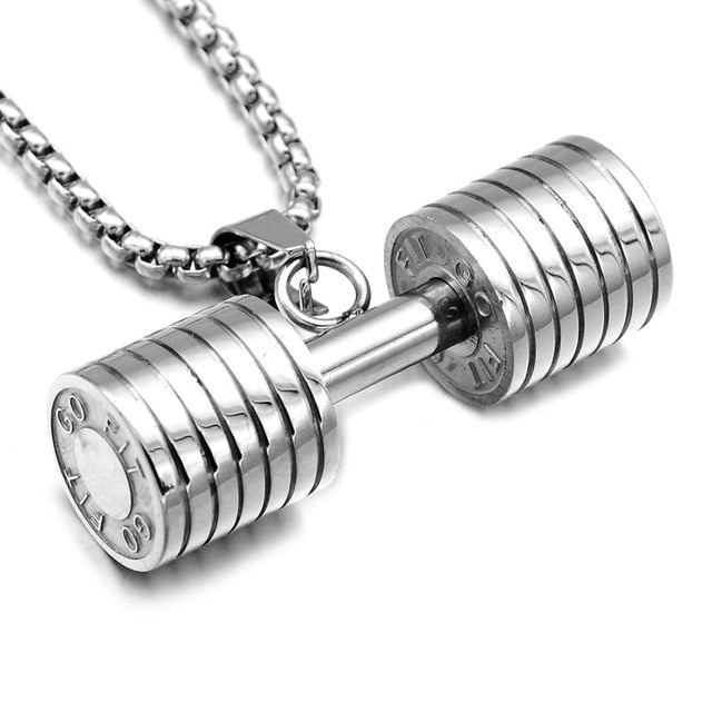 Dumbbell Pendant Necklace Gentleman.Clothing