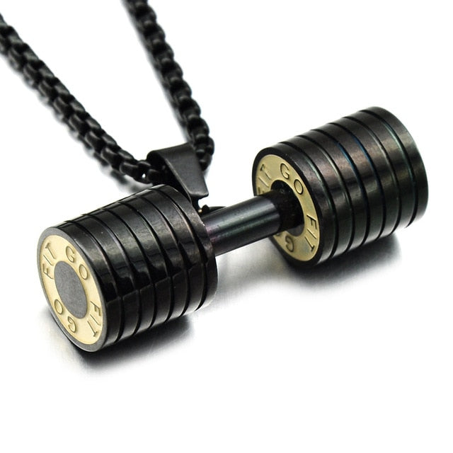 Dumbbell Pendant Necklace Gentleman.Clothing