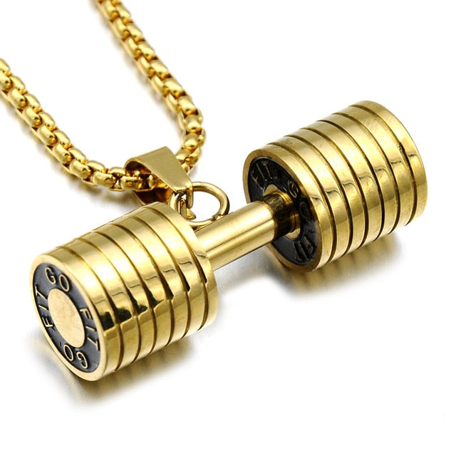 Dumbbell Pendant Necklace Gentleman.Clothing