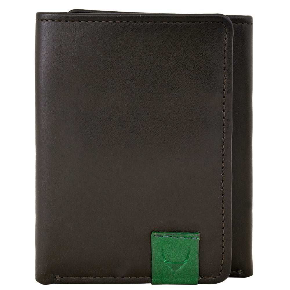 Dylan Compact Trifold Leather Wallet With ID Window Gentleman.Clothing