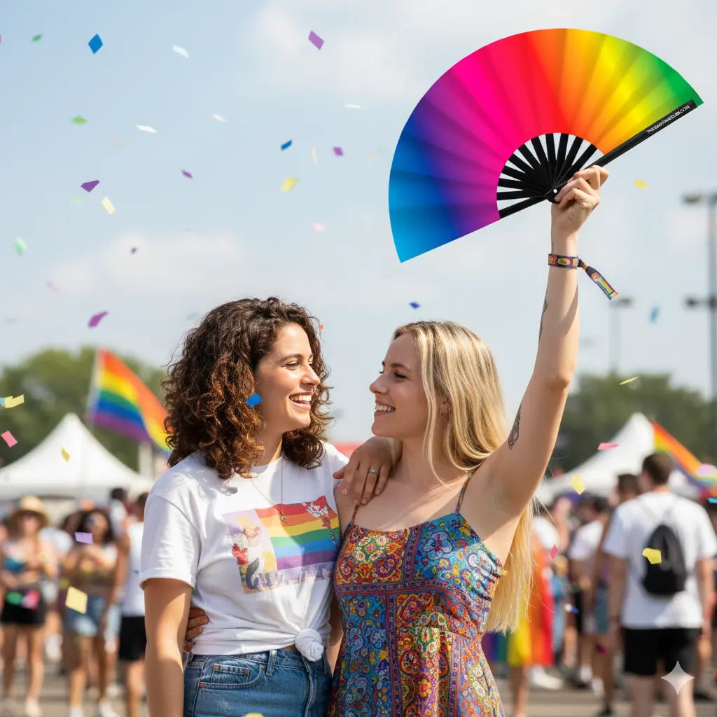 Rainbow Rave Fan (UV) The Gay Fan Club