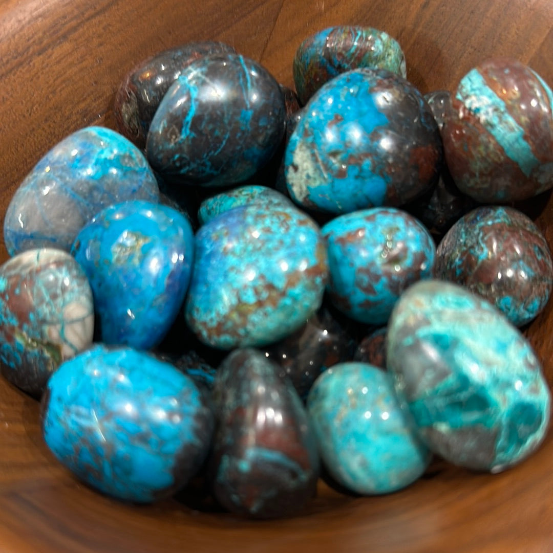Ocho Tumbled Namibia Crystals - Unique Selection of Blue, Green, Red & Turquoise - 1 Inch Pieces High Ho Gems and Crystals