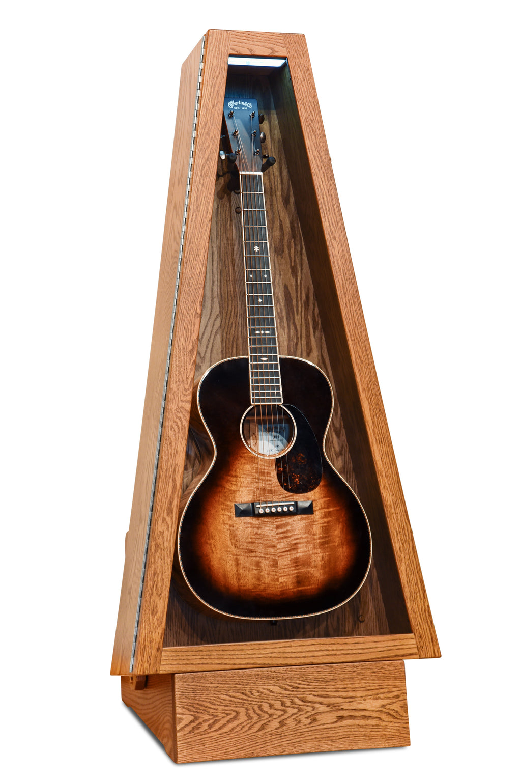 ClimaStand Triangle Humidor with Base - Red Oak with Golden Oak Stain Acoustic Remedy Cases