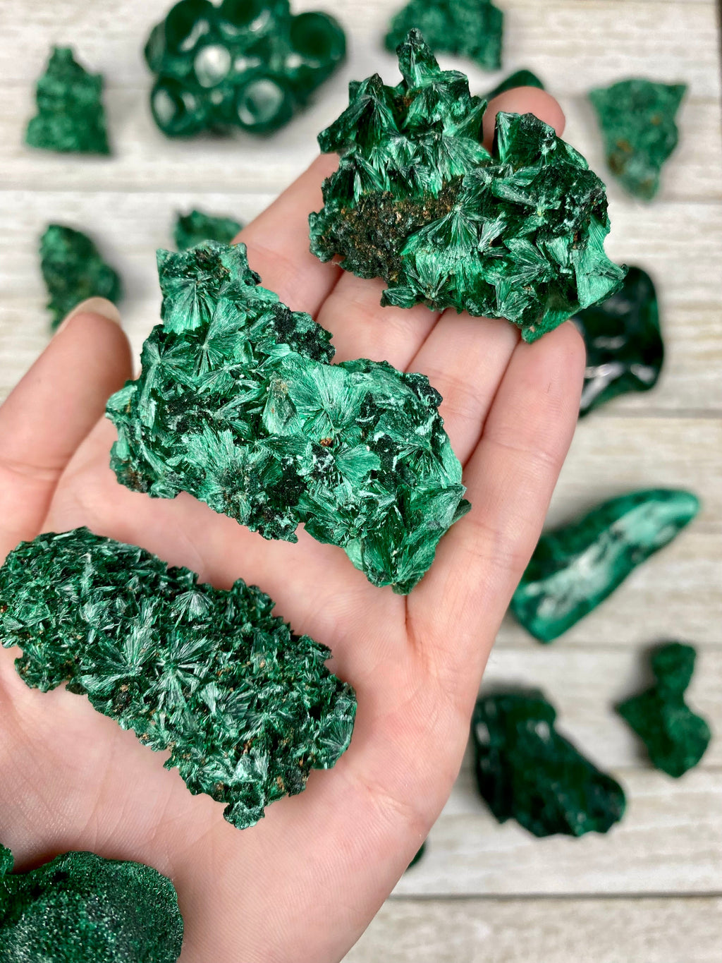 Raw Fibrous Malachite Cluster | Green Copper Based Crystal Curious Muse Crystals