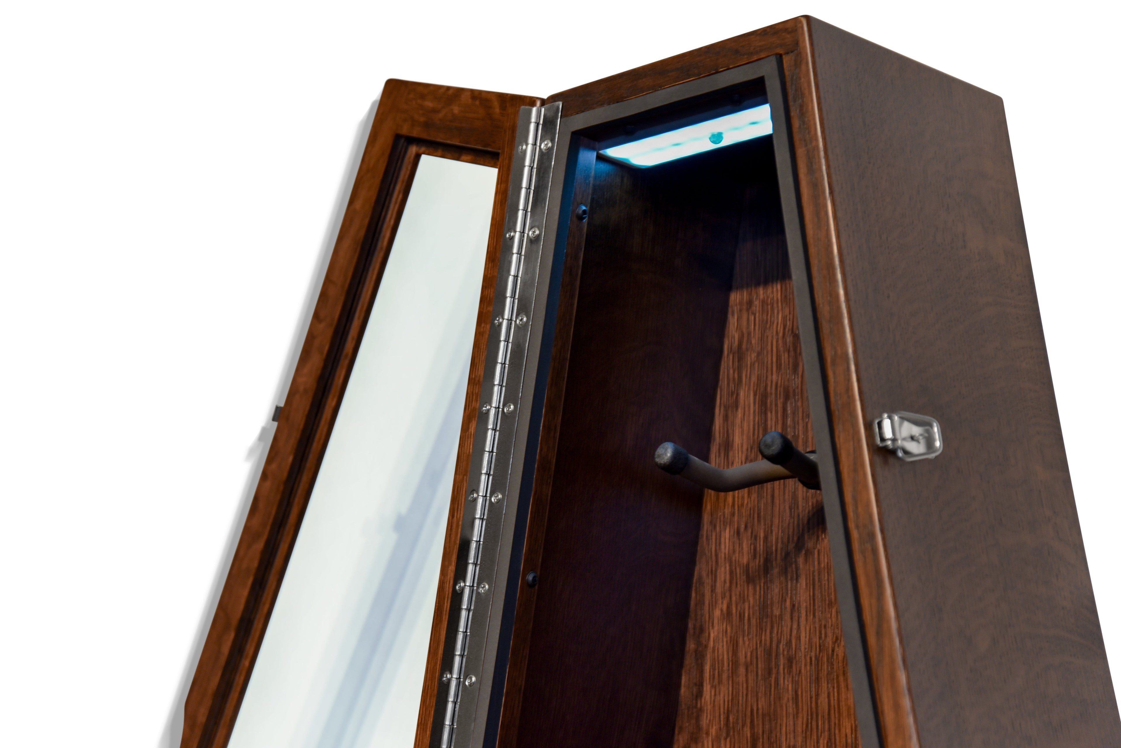 ClimaCase Triangle Humidor - Quartersawn White Oak with Onyx Stain Acoustic Remedy Cases