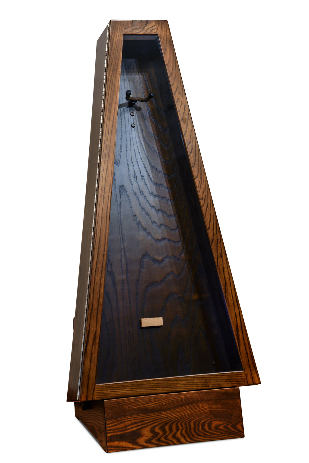 ClimaStand Triangle Humidor with Base - Northern White Ash with Rich Tobacco Stain Acoustic Remedy Cases