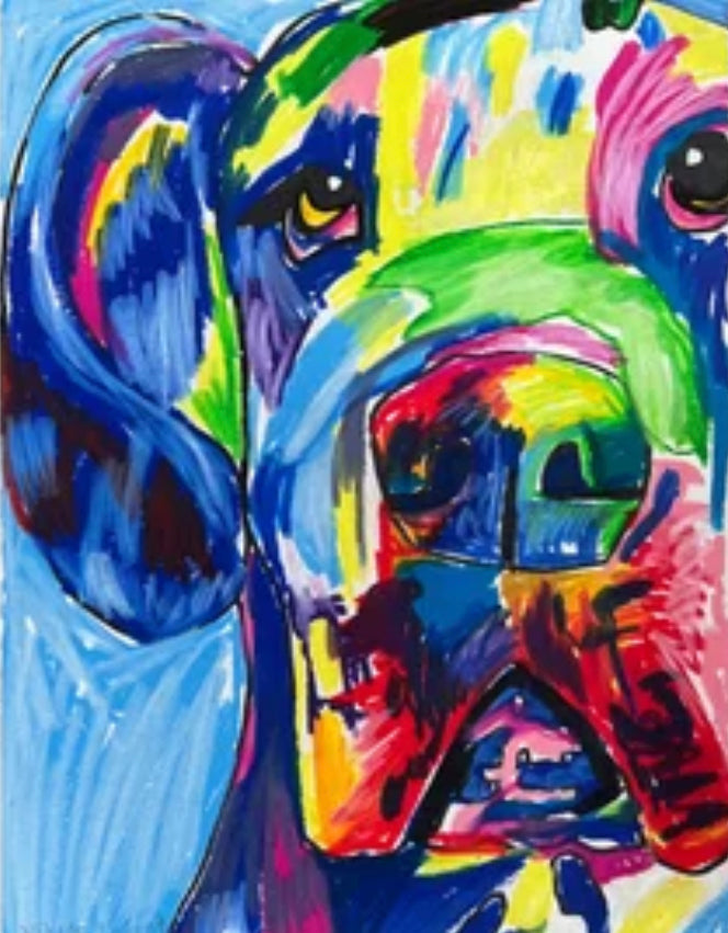 Colorful Great Dane - Art Prints Vichy's Art
