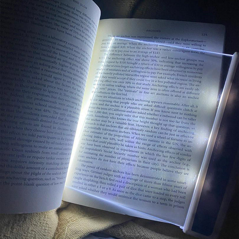 LED book reading cross-border bookligh transparent flat reading light student night light portable desk lamp