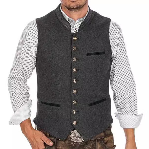 Men's vest V-neck cross-border hot selling groom and groomsmen wedding dress vest