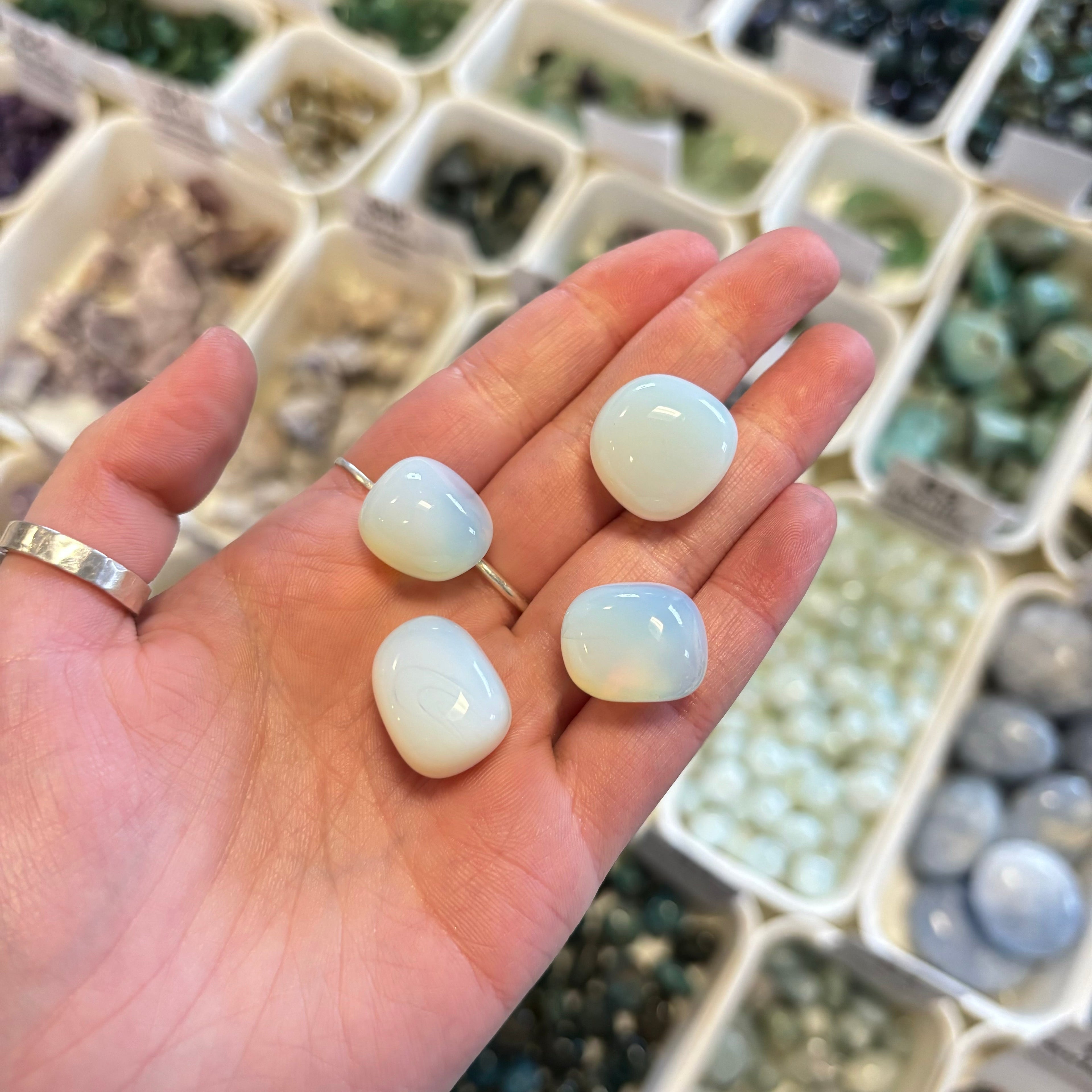 Opalite (Communication) Tumbled White Mountain Crystals