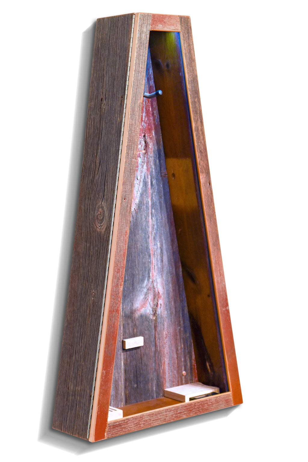 ClimaCase Triangle Humidor - Reclaimed Barnwood (Red) Acoustic Remedy Cases