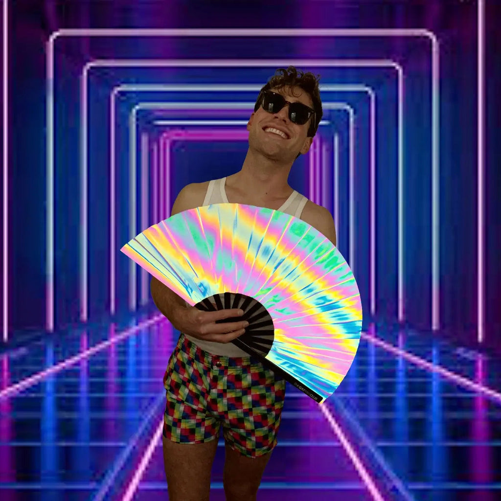 Eclipse Reflective Rainbow Fan The Gay Fan Club