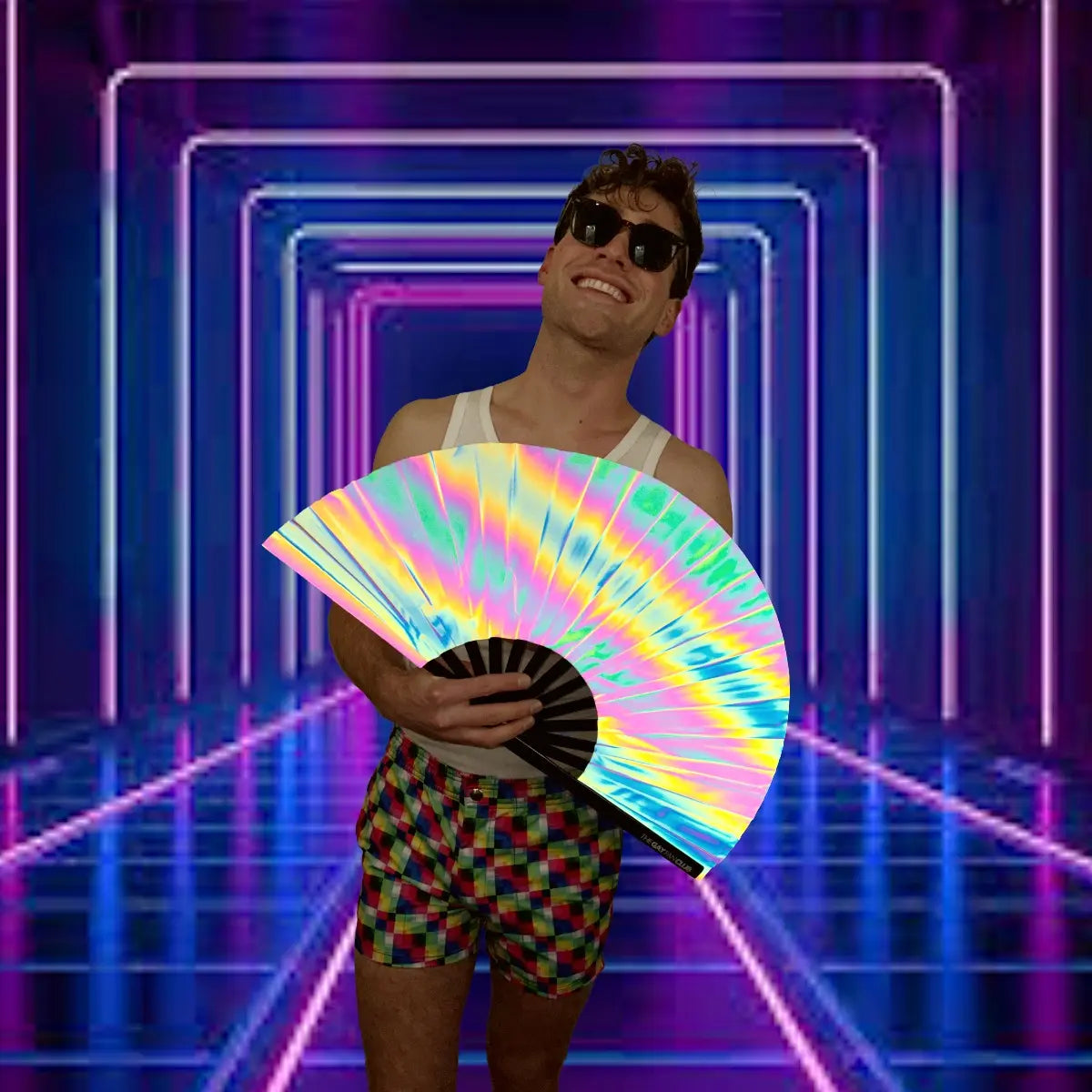 Eclipse Reflective Rainbow Fan The Gay Fan Club