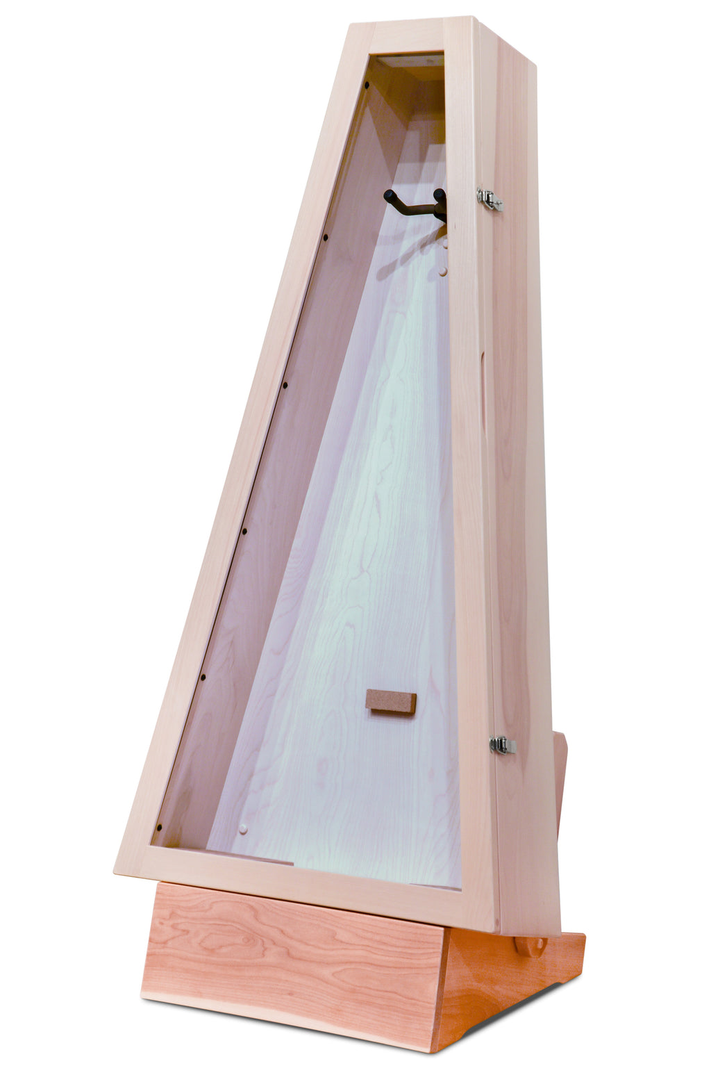 ClimaStand Triangle Humidor with Base - Birch with Campbell White Stain Acoustic Remedy Cases