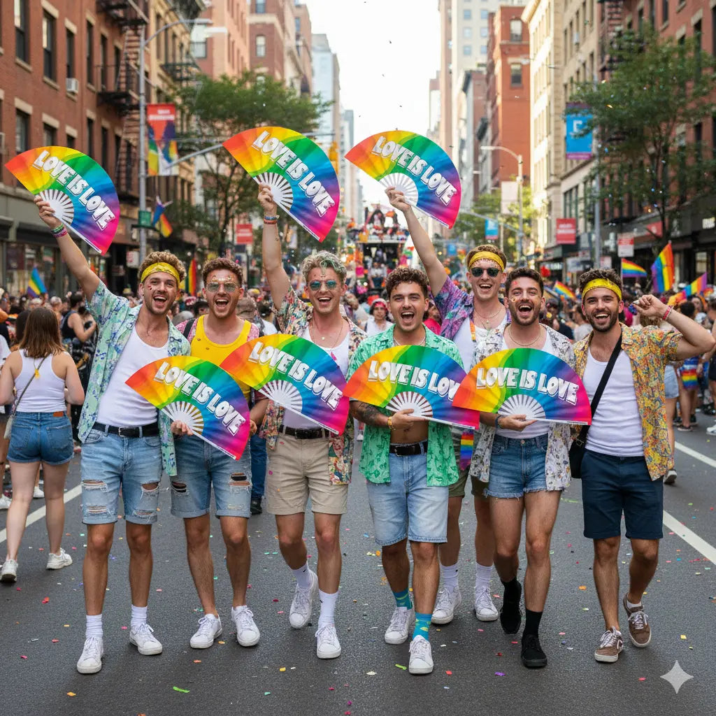 Love Is Love Rainbow Fan The Gay Fan Club