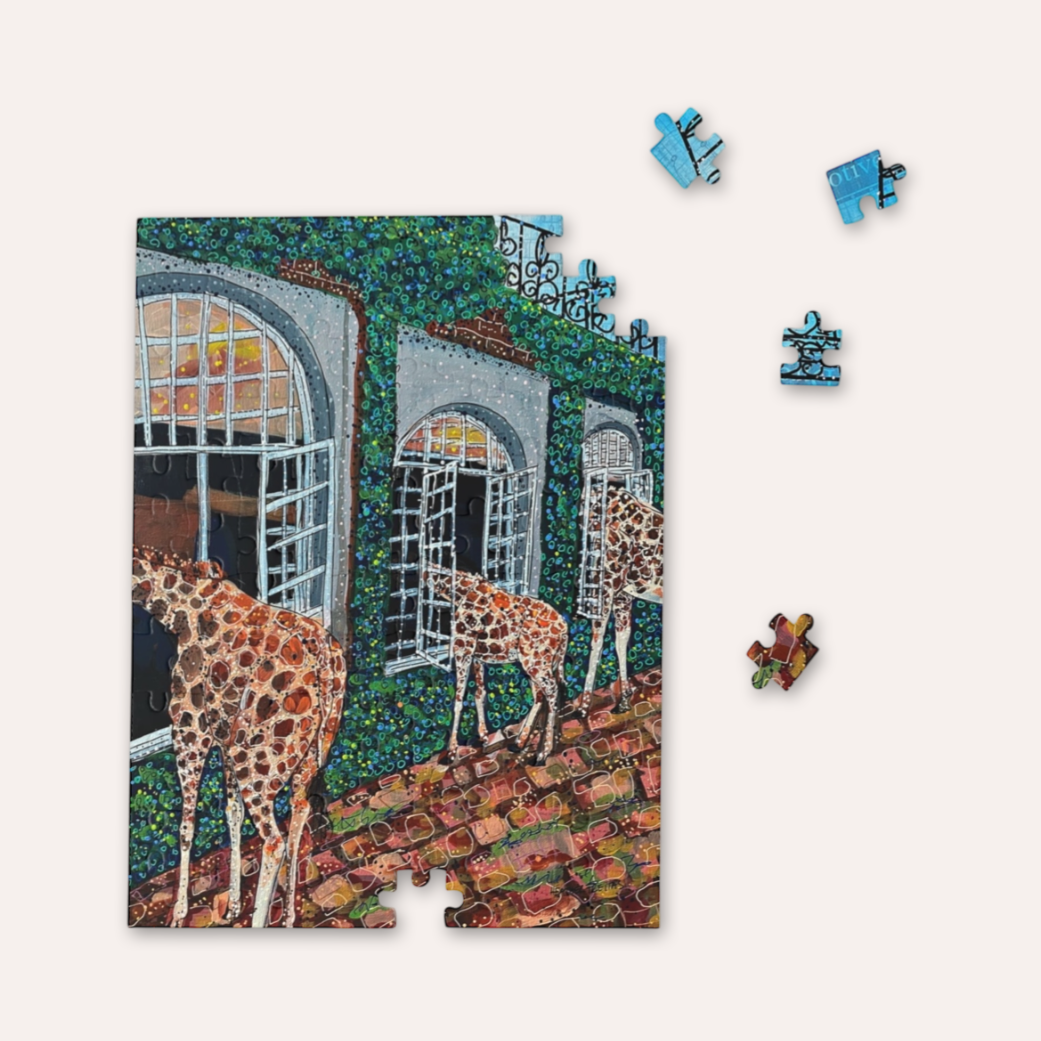 Fine Dining Giraffe Puzzle ( 120 - 500 Piece ) Heather Freitas