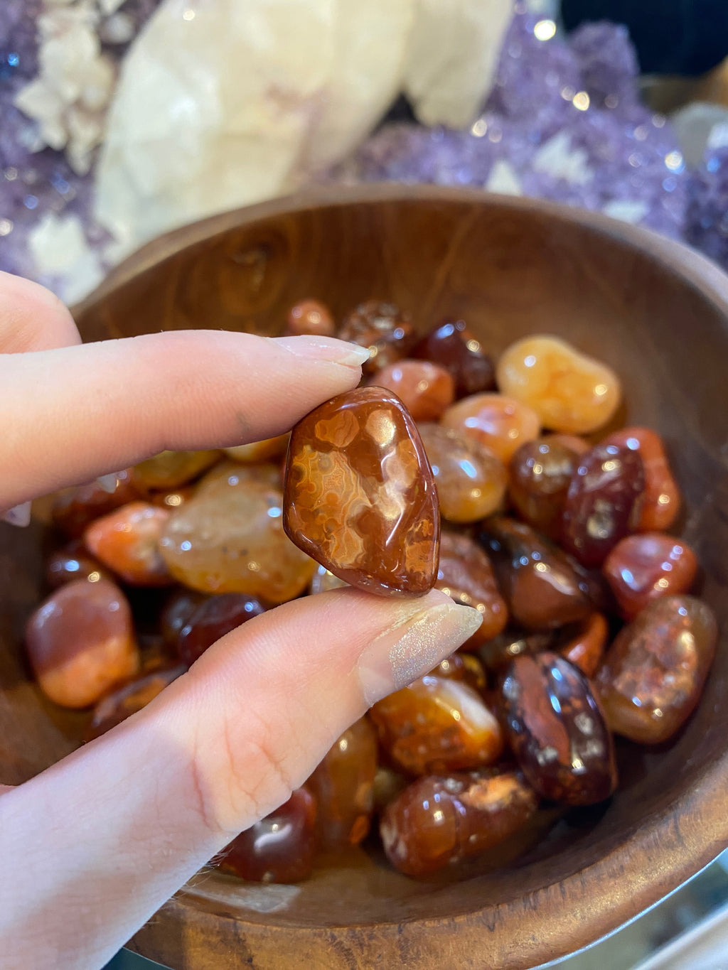 Carnelian Tumbled Stone Curious Muse Crystals